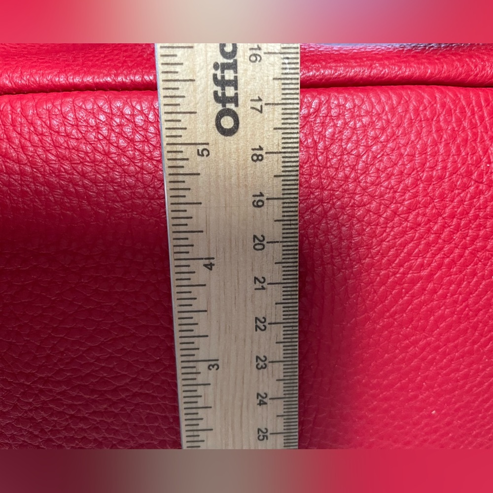NWT CLAUDIA FIRENZE HANDBAG RED LEATHER - Picture 8 of 8